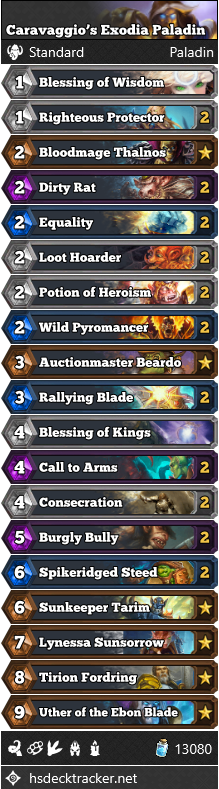Caravaggio’s Exodia Paladin