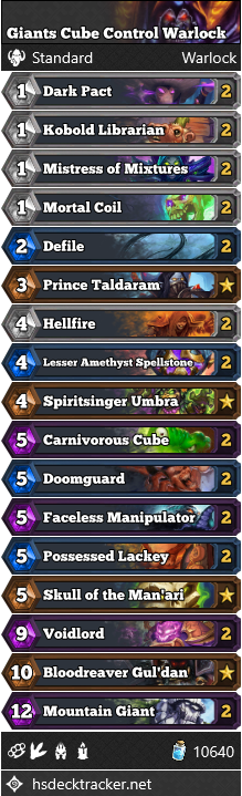 Giants Cube Control Warlock