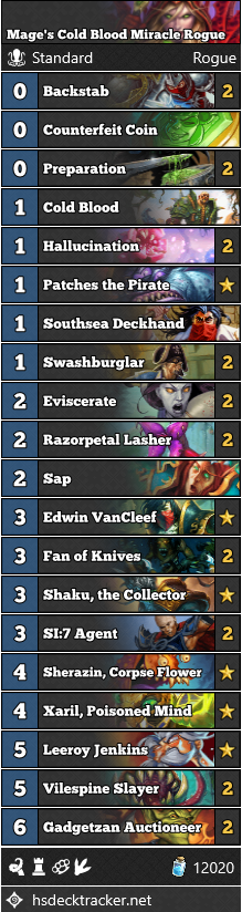 Mage’s Cold Blood Miracle Rogue