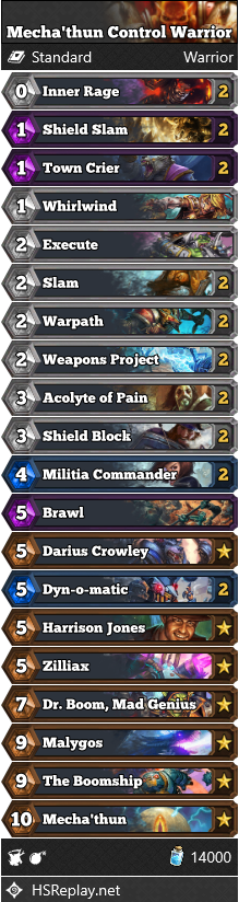 Mecha’thun Control Warrior