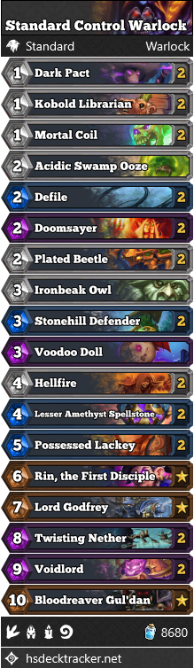 Standard Control Warlock