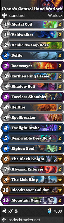 Urana’s Control Hand Warlock