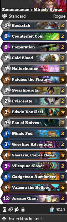 Zananananan’s Miracle Rogue