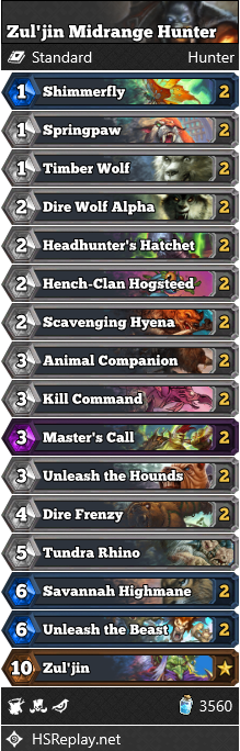 Zul’jin Midrange Hunter